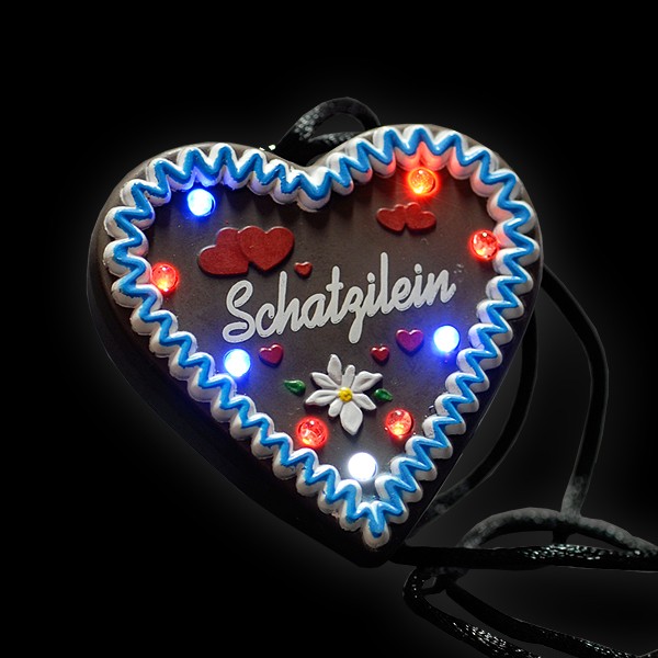 LED Lebkuchenherz "Schatzilein"