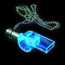 LED Power Light Halskette "Trillerpfeife Blau"