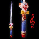 LED Glasfaserlampe Regenbogen "Clown Mit Sound"