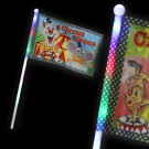 LED Fahne "Circus Clown & Elefant" 
