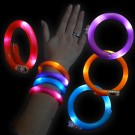 LED Wickelarmband "Rot, Blau, Orange, Lila" Sortiert