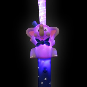 LED Glasfaserlampe Regenbogen "Elefant"
