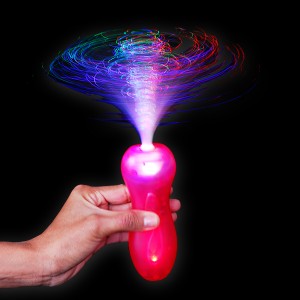 LED Bonbon Glasfaser Wirbler Regenbogen "Standard"