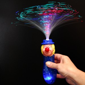 LED Bonbon Glasfaser Wirbler Regenbogen  "Clown"