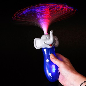 LED Bonbon Glasfaser Wirbler Regenbogen "Elefant"