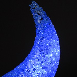 LED Haarreif "Blaue Chromhörner"
