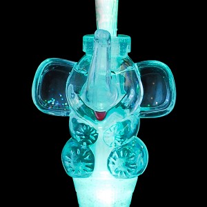 LED Glasfaserlampe Regenbogen "Wasser- Elefant"