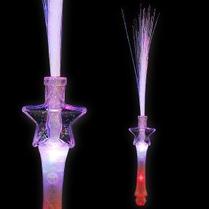 LED Glasfaserlampe Regenbogen "Wasser- Stern"