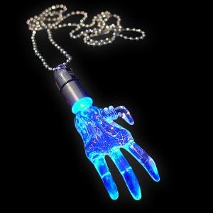 LED Power Light Halskette "Hand Blau"