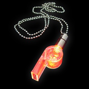 LED Power Light Halskette "Trillerpfeife Rot"