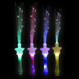 LED Glasfaserlampe Regenbogen "Bonbon Stern"