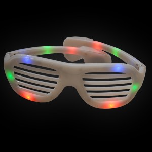 LED Leuchtbrille "Neon Pogo Weiß"
