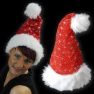 Santa Hat "With Glitter Red"