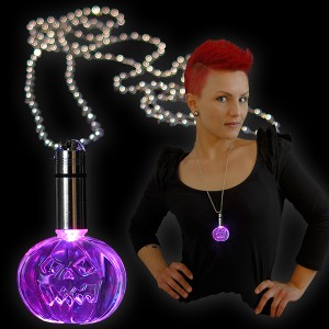 LED Powerlight Necklace "Pumpkin Blue/Red"