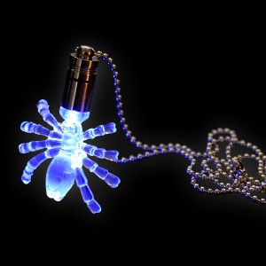 LED Powerlight Necklace "Spider Blue"