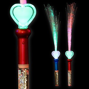 LED Magic Stick Rainbow Glitter "Water Heart"