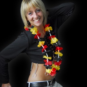 LED Hawaiian Necklace "Country Black/Yellow/Red" 