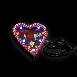 LED Gingerbread Heart "I Love You"