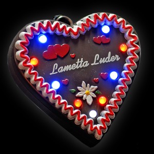 LED Gingerbread Heart "Lametta Luder"