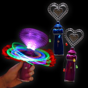 LED Mega Spinning Light "Crystal Heart"