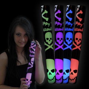 LED Pompom Stick "Halloween Skulls"