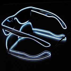 EL Neon Glasses "Beam White"