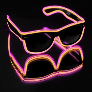 EL Neon Glasses Double Trouble "Yellow/Pink"