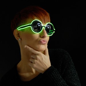 EL Neon Glasses Disc "Green"
