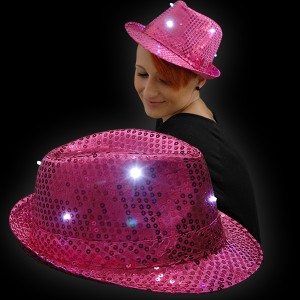 LED Sequin Hat "Pink"