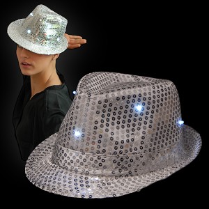 LED Sequin Hat "Silver"