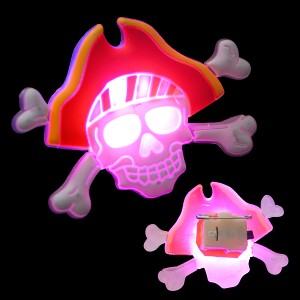 LED Jelly Button "Skull Captain"